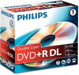 Philips DVD+R DL írható kétrétegű lemez 8.5GB 8x normál tokos 