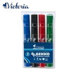 Victoria Gekko 4 színű alkoholos marker készlet 