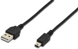 Assmann USB - miniUSB kábel 1.8m fekete 