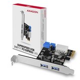 Axagon PCEU-232VL PCI-E 2x USB3.0 külső és 2x USB3.0 belső bővítőkártya 