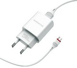 Borofone PM023375 2.1A univerzális USB hálózati töltő adapter microUSB kábellel 