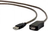 Cablexpert USB hosszabbító kábel aktív jelerősítővel 10m fekete 