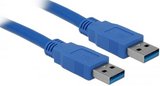 Delock USB3.0 - USB3.0 kábel 50cm kék 