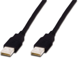 Digitus USB-A - USB-A kábel 1m fekete 