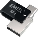 Emtec T260C Dual Flash Drive 64GB USB-C pendrive USB-A bemenettel 