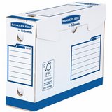 Fellowes Bankers Box Basic extra erős karton archiváló doboz, A4+, 100 mm, kék-fehér szín, 20db/csomag 