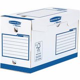 Fellowes Bankers Box Basic extra erős karton archiváló doboz, A4+, 150 mm, kék-fehér szín, 20db/csomag 