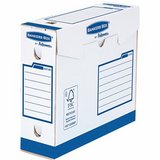 Fellowes Bankers Box Basic extra erős karton archiváló doboz, A4+, 80 mm, kék-fehér szín, 20db/csomag 
