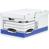 Fellowes Bankers Box System csapófedeles karton archiváló konténer (kék-fehér) 10db/csomag 
