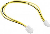 Cablexpert 4p táp - 4p belső segédtáp hosszabbító kábel 0.3m 