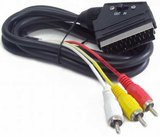Gembird SCART - RCA kábel 1.8m fekete 