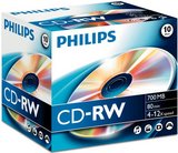 Philips CD-RW újraírható CD lemez 700MB 12x normál tokos 