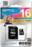 Silicon Power 16GB microSDHC memóriakártya SD adapterrel 