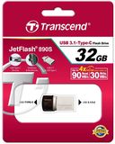 Transcend Jetflash 890 32GB USB 3.1 ezüstszínű pendrive 