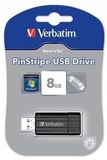 Verbatim PineStripe 8GB USB 2.0 fekete pendrive 