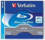Verbatim BD-RE újraírható bluray lemez 25GB 2x normál tokos 