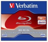 Verbatim BD-RE DL kétrétegű újraírható bluray lemez 50GB 2x normál tokos 