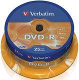 Verbatim DVD-R írható DVD lemez 4.7GB 16x 25db-os henger 