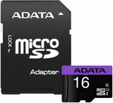 Adata Premier 16GB microSDHC Class 10 U1 UHS-I memóriakártya SD adapterrel 