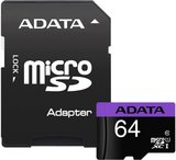 Adata Premier 64GB microSDXC Class 10 U1 UHS-I memóriakártya SD adapterrel 