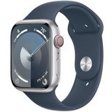 Apple Watch S9 GPS 45mm ezüst alumínium tokos télkék sportszíjas (S/M) okosóra 