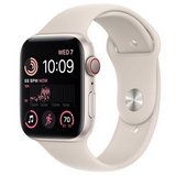 Apple Watch SE2 Cellular 44mm csillagfény alumínium tok, csillagfény sportszíjas okosóra 