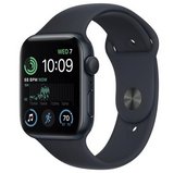 Apple Watch SE2 GPS 44mm fekete alumínium tok, fekete sportszíjas okosóra 