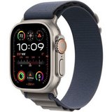 Apple Watch Ultra 2 GPS + Cellular 49mm titán tok, kék alpesi pántos (M) okosóra 