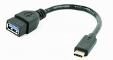 Cablexpert USB Type-C - USB-A OTG kábel fekete 
