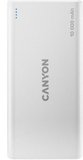 Canyon 10000 mAh CNE-CPB1008W hordozható külső akku fehér 
