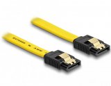 Delock 82808 SATA 6 Gb/s adatkábel egyenes-egyenes fémlapos csatlakozókkal 20cm 