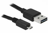 Delock 83366 USB - micro USB kábel 1m fekete 
