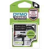 Dymo D1 12mm x 3m, fekete-fehér tartós feliratozógép szalag 