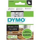 Dymo D1 24mm x 7m fehér-fekete feliratozógép szalag (53713) 