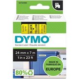 Dymo D1 24mm x 7m sárga-fekete feliratozógép szalag (53718) 