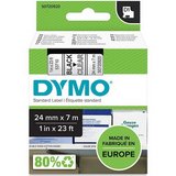 Dymo D1 24mm x 7m átlátszó-fekete feliratozógép szalag (53710) 