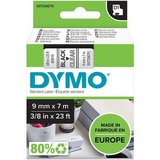 Dymo D1 9mm x 7m átlátszó-fekete feliratozógép szalag (40910) 