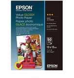 Epson Value Glossy fotópapír 10x15cm fényes tintasugaras 183gr. 50 lap 