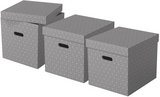 Esselte Home tárolódoboz kocka alakú szürke (3db) 