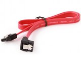 Gembird Cablexpert SATA III adatkábel fém clipes 90°-os csatlakozóval piros 50cm 