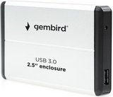 Gembird EE2-U3S-2-S 2.5" Sata USB 3.0 külső merevlemez ház ezüst 