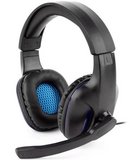 Gembird GHS-04 gamer mikrofonos fejhallgató fekete-kék 