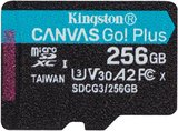Kingston Canvas Go Plus 256GB microSDXC Class 10 U3 UHS-I V30 A2 memóriakártya 