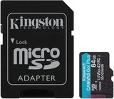 Kingston Canvas Go Plus 64GB microSDXC Class 10 U3 UHS-I V30 A2 memóriakártya SD adapterrel 