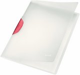 Leitz ColorClip Magic klipes gyorslefűző A4 műanyag fehér-piros 