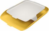 Leitz Cosy műanyag irattálca rendszerező tálcával meleg sárga 