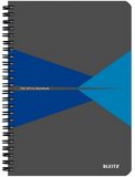 Leitz Office A5 kockás spirálfüzet műanyag borítóval szürke-kék 