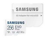 Samsung EVO Plus 256GB microSDXC Class 10 U3 UHS-I V30 A2 memóriakártya SD adapterrel 