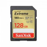 Sandisk Extreme 128GB SDXC Class 10 U3 V30 memóriakártya 