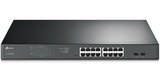 TP-Link TL-SG1218MPE JetStream 16 portos Gigabit Easy Smart PoE+ switch 2 SFP slot-tal 